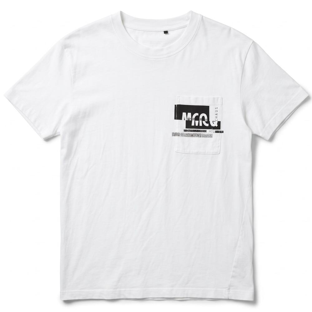 Alexander McQueen Logo Pocket White T-Shirt Men's Large Luxury Casual Summer